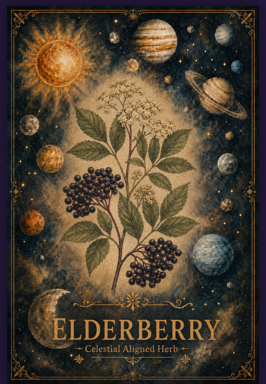 Celestial Aligned Elderberry-The Crone at the Gate