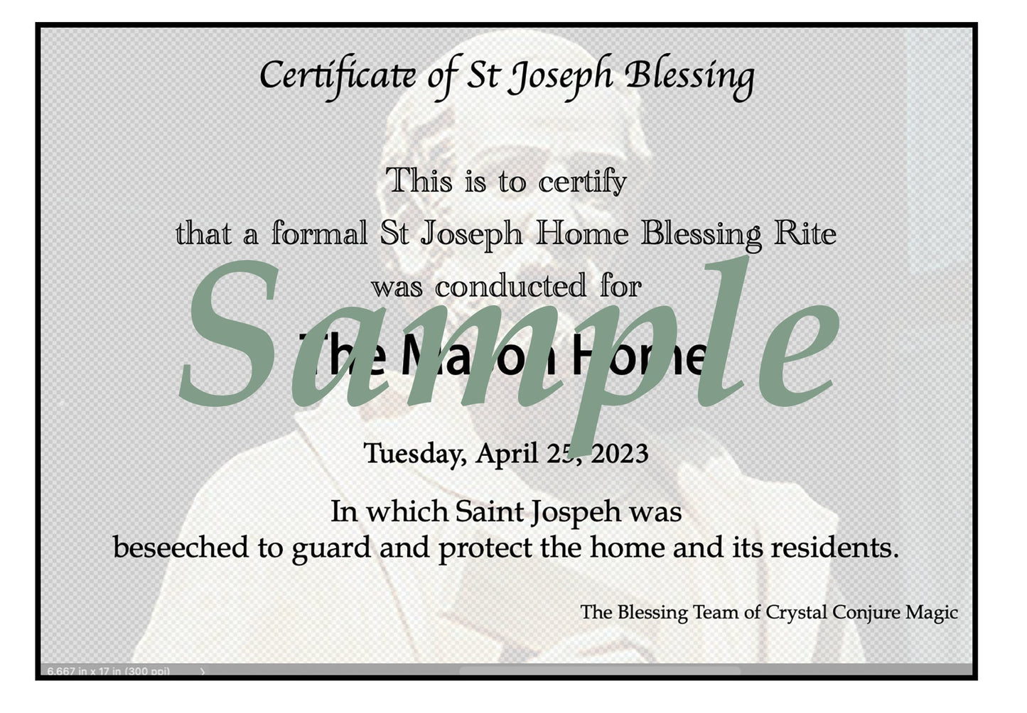 St. Joseph Home Blessing - Bring the blessing of the patron saint of Home to yours or a loved one