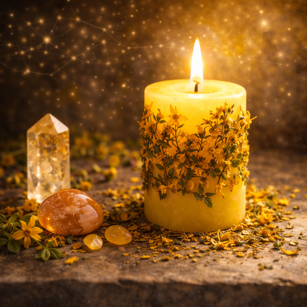 Celestial Aligned St John's Wort — The Sun Caught in a Flower