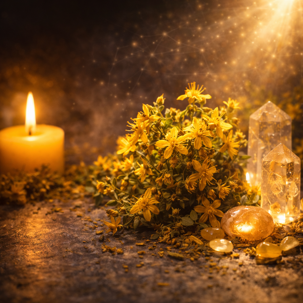 Celestial Aligned St John's Wort — The Sun Caught in a Flower