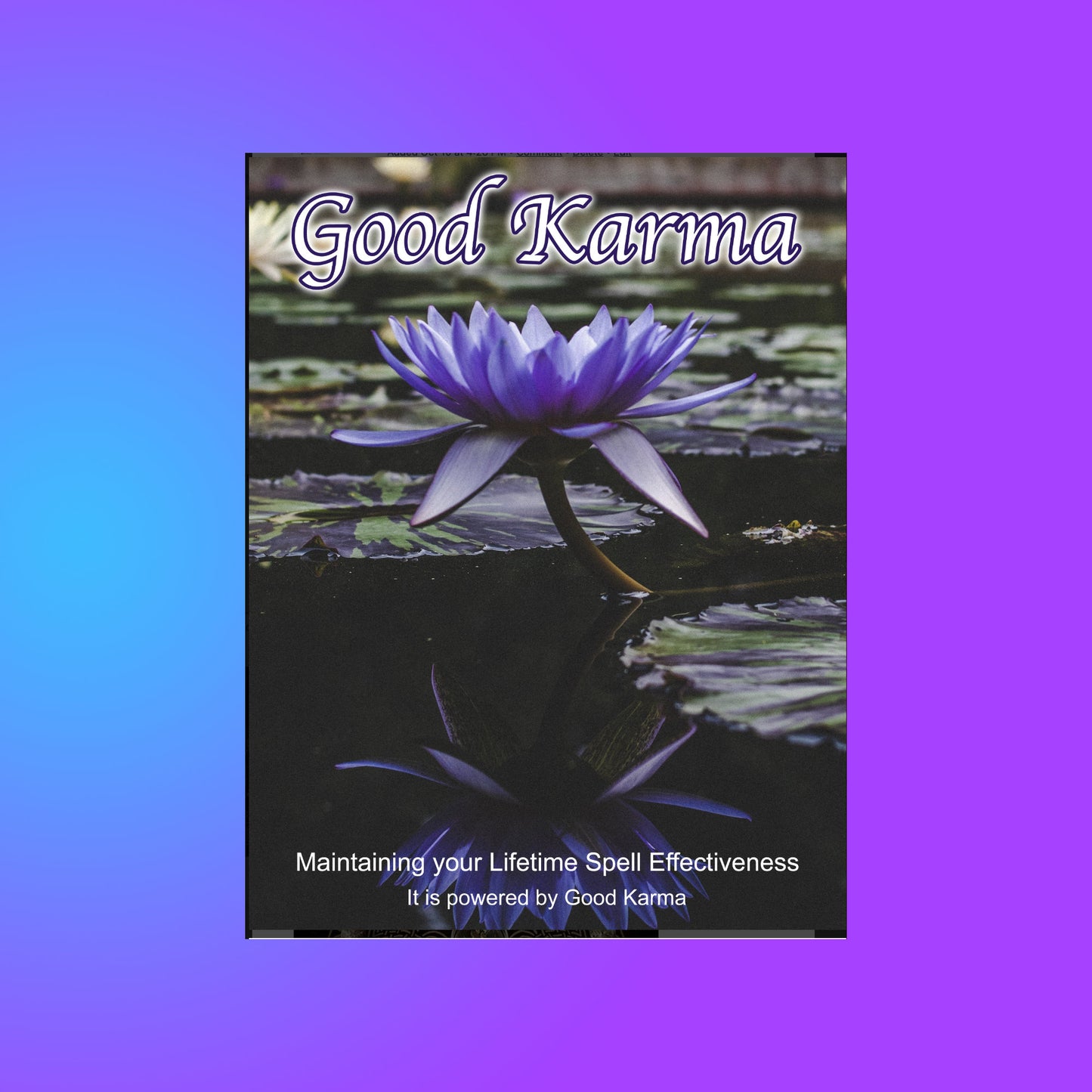 Lifetime  Good Health  Karma Ritual - the highest white magic for a lifetime of good health and well being you can find.